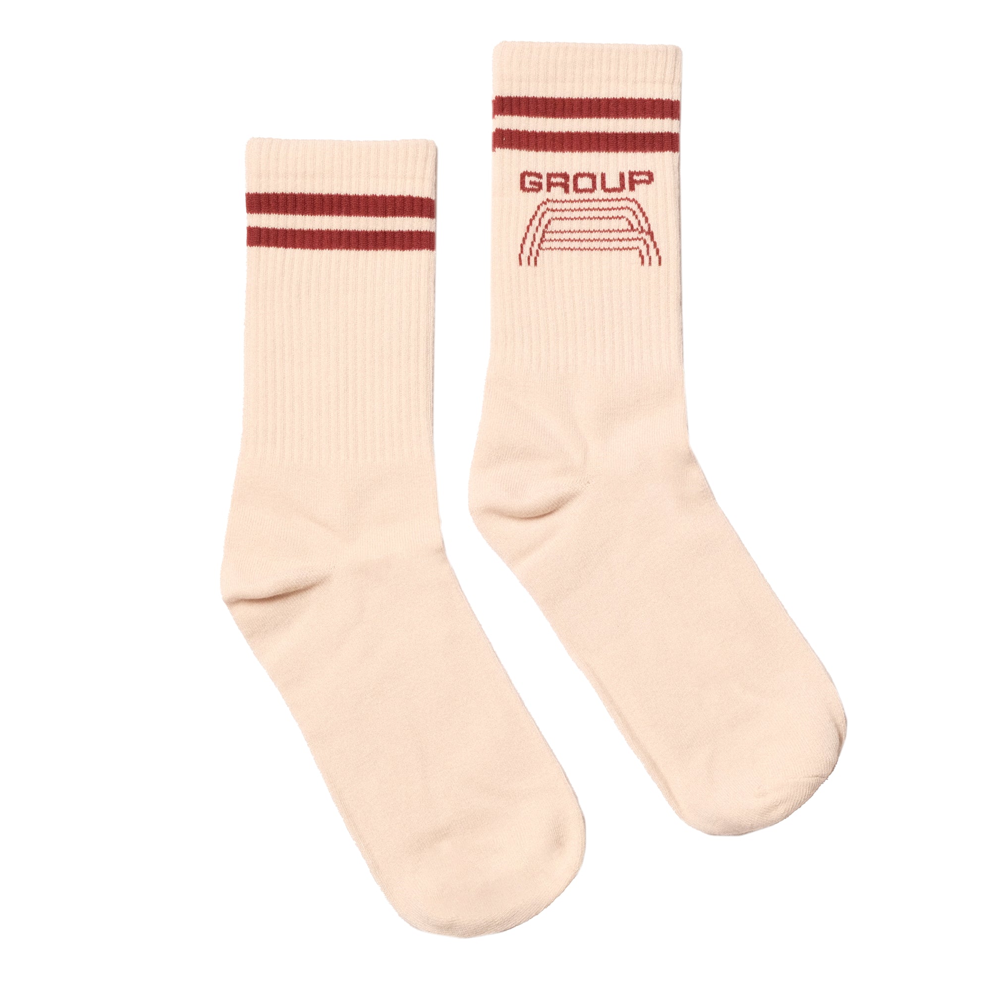 Cream & Crimson skate sock