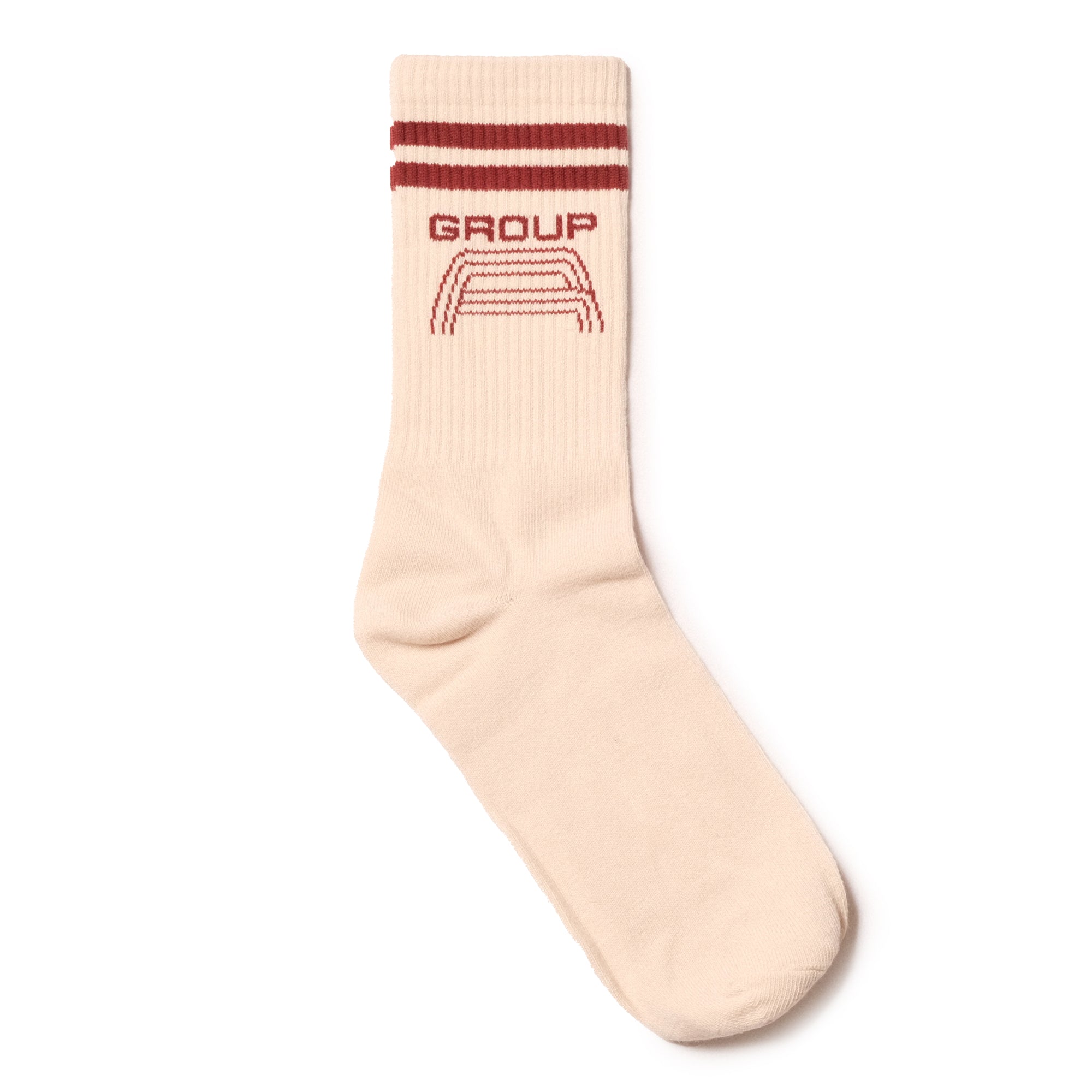 Cream & Crimson skate sock