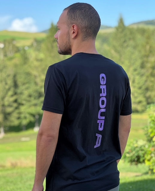 Drop Line Tee - Blk / Purple