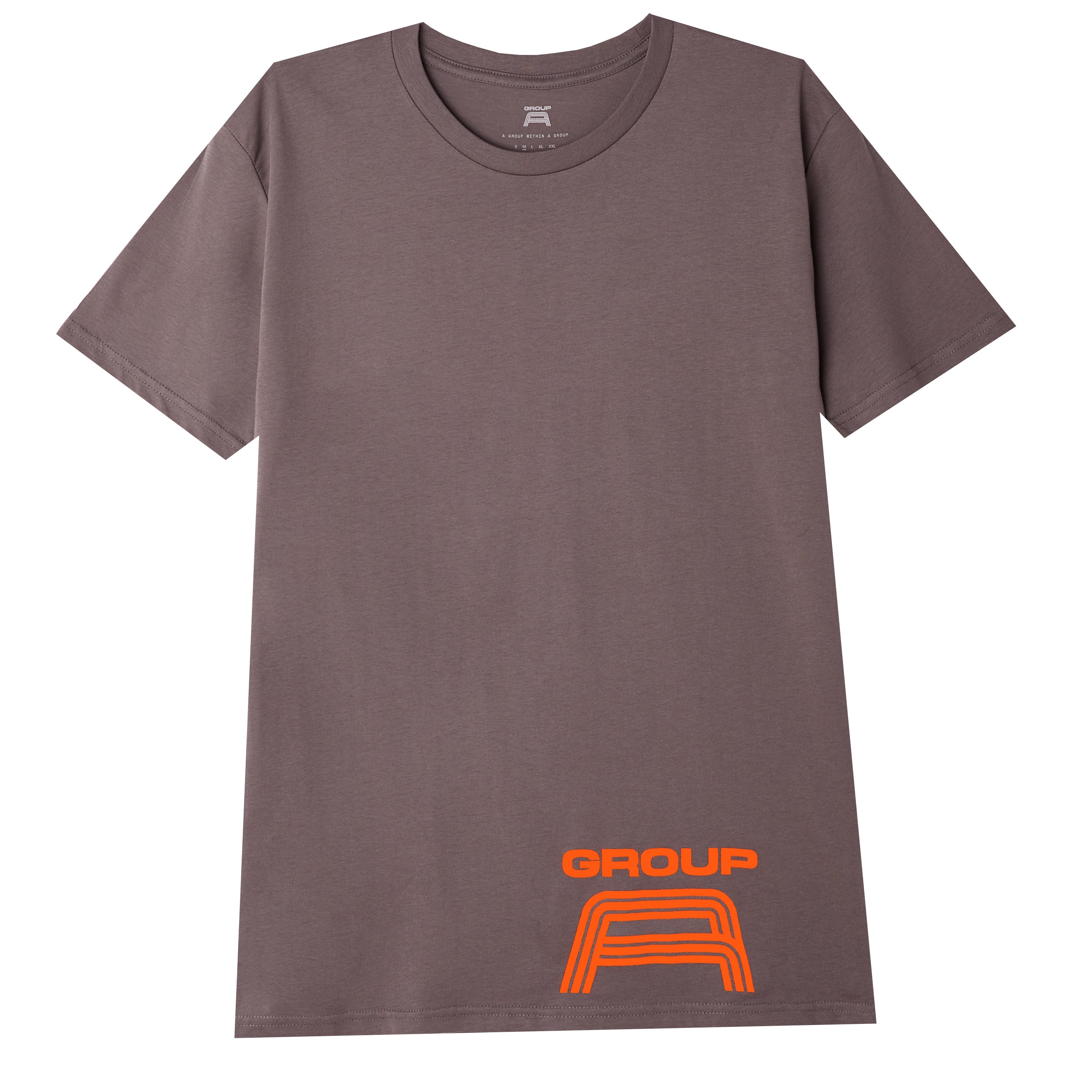 Drop Line Tee - Grey / Orange